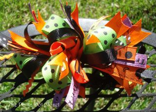 Funky Loopy Halloween Boutique Hairbow Hair Bow Fall