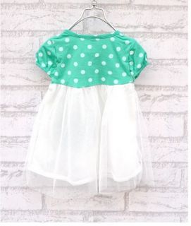 Cute Kids Flower Girl Dress Green Yarn Skirt Girls' Clothing for 6 12 Month S8