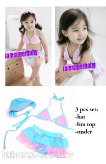 Sweet Baby Toddler Kid Girl Bikini Set Swimsuit Swimwear Bathers Swimmers 1 5 5Y