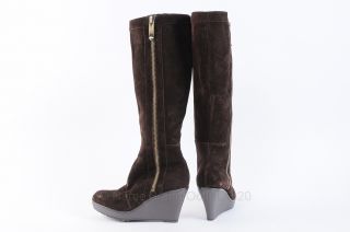 Womens Brown Leather Knee High Boots
