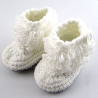Baby Newborn Girl Infant Soft Warm Socks Crib Casual Crochet Knit Boots Shoes