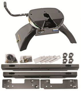 Chevy GM CK Reese Elite 18K Fifth Wheel w 90° Adapter Harness Custom Rail Kit