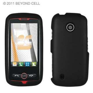 Metro Pcs LG Beacon Rubberized Black Hard Cover Phone Case
