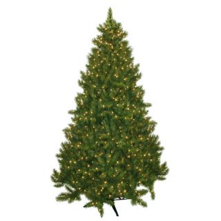 General Foam Plastics 89 Green Evergreen Fir Artificial Christmas Tree with 700 Pre Lit Clear Lights