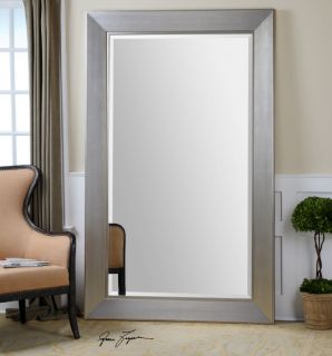 Extra Large Sleek Modern Silver Wall Floor Mirror XL 82" Leaner