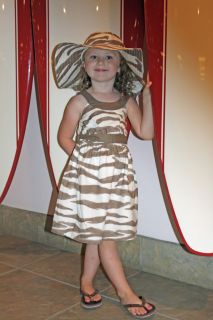 Gymboree Zebra Safari Girl's Dress 3T 4T 7 8 9 Brown Stripes Baby Clothes