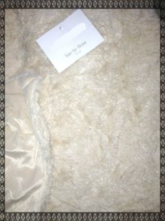 Elegant Ivory Arctic Fox Mink Faux Fur Throw Blanket New Anniversary Gift