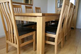Large Oak Dining Room Table Seats 8 10 12 14 Chairs