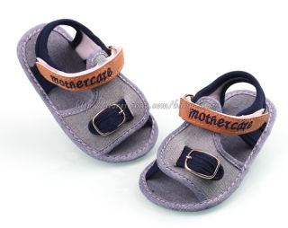 Toddler Baby Boy Soft Sole Crib Shoes Denim Sandals Size Newborn to 18 Months