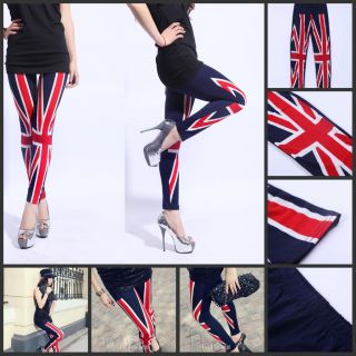 Sexy Beautiful Slim Fashion Elasticity England UK Flag Leggings Pants Tights