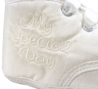 New Baby Infant Toddler Girls Boys White Christening Birthday Shoes Sz Size 3