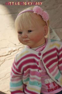 LNB Reborn Toddler Celeste Sculpt Adrie Stoete Human Hair Big Girl