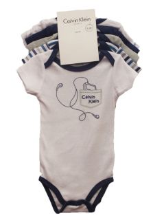 Calvin Klein Layette Baby Boy Infant Five Pack Bodysuit Gift Set on  Aus