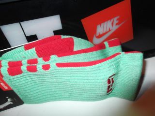Nike Elite Crew Sz L 8 12 Lebron Socks Christmas Xmas Day Galaxy Kobe x IX KD