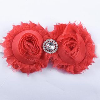 Fashion Feather Blooming Flower Lace Baby Girl Headband Hair Ribbon Hairband