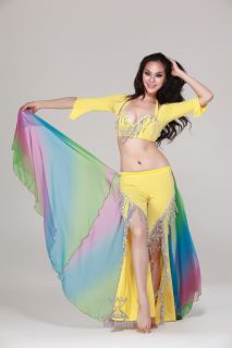 New Soft Chiffon Waist Wing Belly Dance Costumes Accessories 4 Color