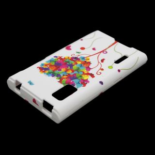 Butterfly Heart Case for LG L40G Optimus Extreme Cell Phone Hard Skin Cover