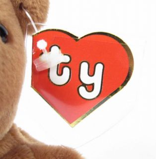 Candy Spelling's Beanie Baby Old Face Brown Teddy Bear 1993 1st Gen Tush Tag