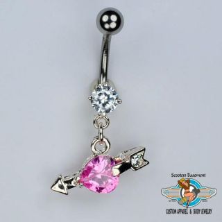 CZ Dangle Belly Ring