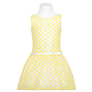 Sweet Kids Girls 6 White Yellow Flower Bow Easter Dress