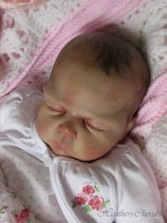 Heathers Cherubs Reborn Painted Hair Baby Doll Devine