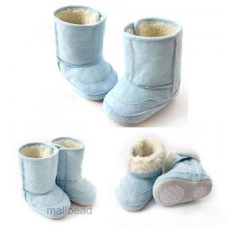 New Baby Girl Boy Unisex Infant Toddler Winter Warm Fur Shoes Snow Boots 6 24M