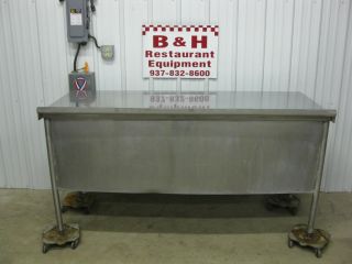 72" x 30" Stainless Steel Heavy Duty Cabinet Work Prep Table 6' x 2' 6"