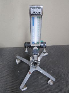Porter MXR 2000 Model Dental Nitrous Oxide N2O Flowmeter w Cart