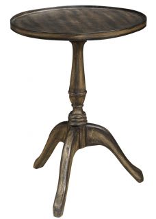 Denton Round Wood Pedestal Side Table