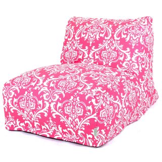 Majestic Home Hot Pink and White French Quarter Bean Bag Chair Lounger Bean Bag