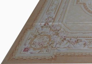 9'x12' Hand Woven Wool French Aubusson Flat Weave Rug Brand New 