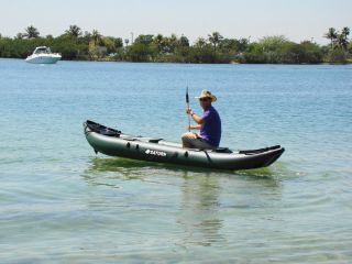13ft Green Saturn Pro Angler Inflatable Fishing Kayak FK396 for River Lake