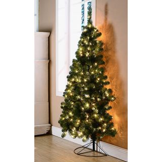 Holiday Pre Lit 7 ft Pine Artificial Christmas Tree Clear Lights Trees 5 6 Stand