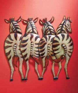 Zebra Giraffe Elephant Safari Metal Wall Art Jungle Animal Home Bed Bath Room