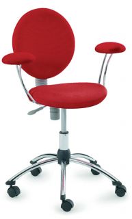 New Designer Artful Gas Lift Swivel Office Chair in Red