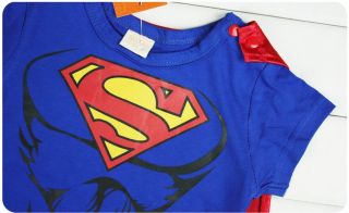 New Cosplay Superman Crawling Clothes Baby Toddler Fancy Playsuit 0 24months
