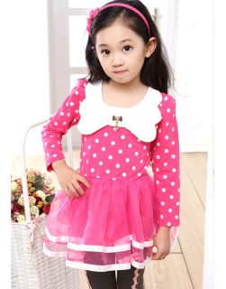 Kid Girl Toddler Clothes Polka Dot Tulle Princess Party Tutu Skirt Dresses