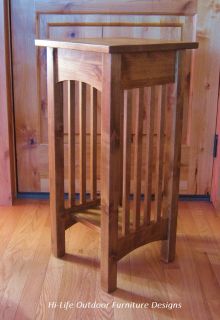 Palisade Plant Stand Mission Arts Crafts Style Accent Table Handmade Alder Wood
