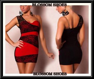 Sexy One Shoulder Lace Cocktail Dance Party Clubwear Minidress Womens Sz s 8 10