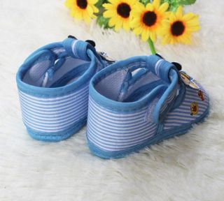 Infant Princess Prince Baby Shoe Little Cartoon Bee Blue Soft Bottom Shoes