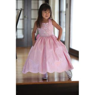 Angels Garment Pink Dress Size 6 Taffeta Tie Bow Little Flower Girl