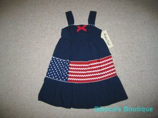 New "American Flag" Dress Girls Summer Clothes 6X Boutique 4th of July Patriotic