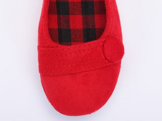 New Cute Junior Baby Girl Buttoned Suede Ballet Flat Shoes Ultra Comfortable