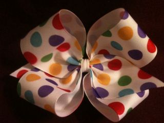 Polka Dots Baby Infant Toddler Big Girl Jumbo Extra Large Hair Bows U Pick Color