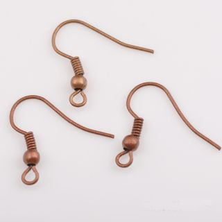 500 1000pcs Silver Gold Copper Plated Ball Earring Hook Wire Findings Free SHIP