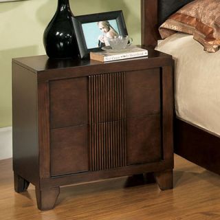Colwood Transitional Style Brown Cherry Finish Night Stand