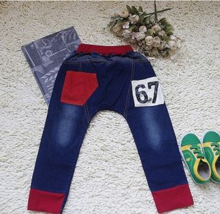 Vogue Toddlers Kids Boys Girls Flag Harem Pants Jeans Aged 2 7Years