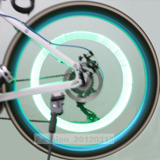 2X Blue Color LED Bicycle Neon Wheel Spoke Wire Tire Tyre Lights Spoke Rim