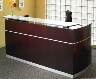 Reception Desk Office Salon Receptionist Counter w ADA Return Designer Furniture