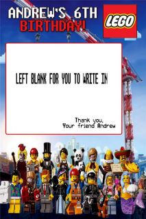 Lego Birthday Party Invitations and Favors UPRINT Available